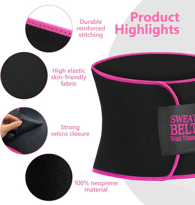 AMZBOSS Waist Trainer for Women Lower Belly Fat, Waist Sweat Band for Women, Belly Band Sweat Belt, Stomach Wrap, Body Shaper - Image 4